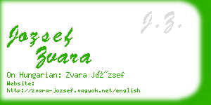 jozsef zvara business card